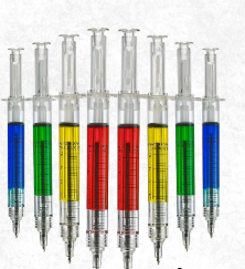 قلم حقنه بألوان متعدده