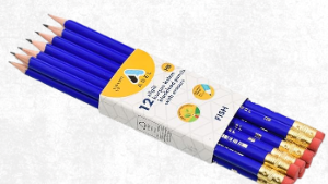 قلم رصاص اتش بي بحواف مطاطية صديق للبيئة