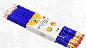 قلم رصاص اتش بي بحواف مطاطية صديق للبيئة