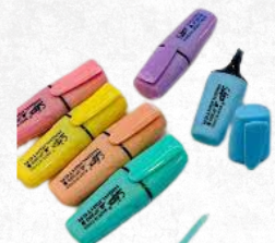 هايلايتر درجات باستل بالوان متنوعه