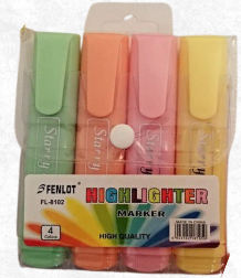 هايلايتر  بالوان باستال عدد 4 الوان